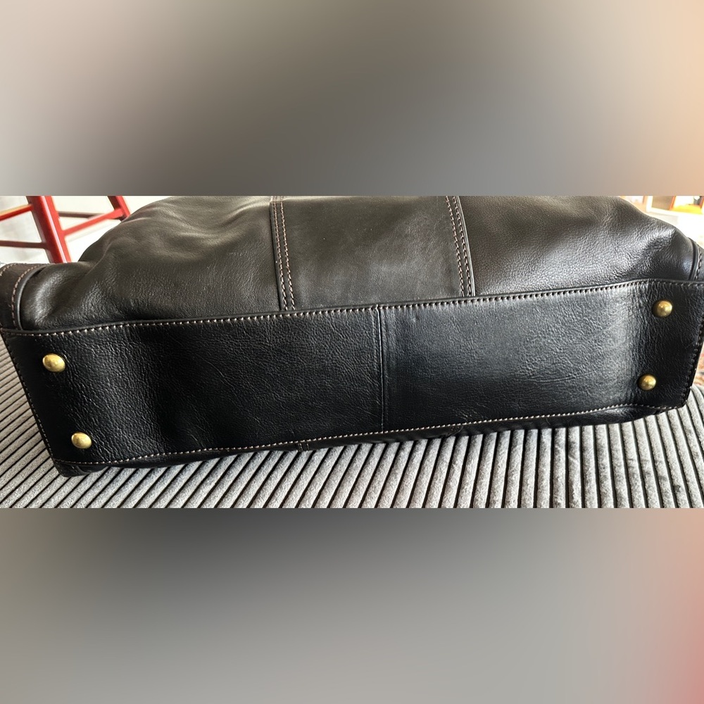 Fossil Vintage Reissu Black Leather Weekender - Picture 10 of 15